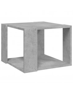 Tavolino da Salotto Grigio Cemento 40x40x30cm Legno Multistrato 2