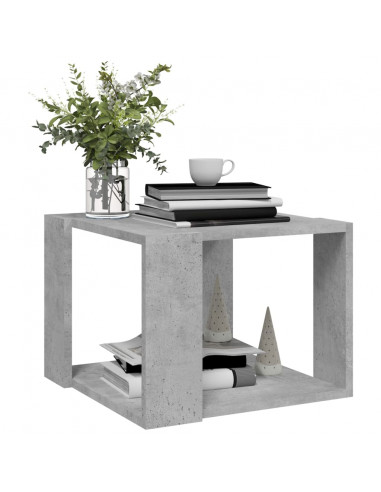 Tavolino da Salotto Grigio Cemento 40x40x30cm Legno Multistrato
