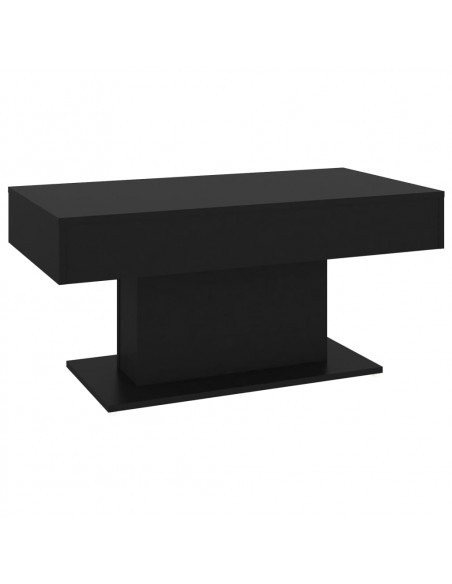 Tavolino da Salotto Nero 96x50x45 cm in Legno Multistrato