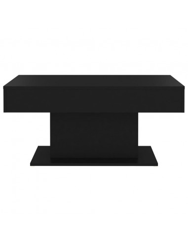 Tavolino da Salotto Nero 96x50x45 cm in Legno Multistrato