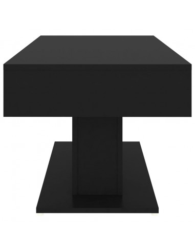 Tavolino da Salotto Nero 96x50x45 cm in Legno Multistrato