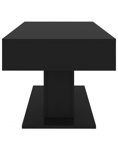 Tavolino da Salotto Nero 96x50x45 cm in Legno Multistrato
