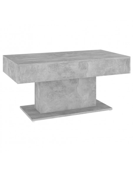 Tavolino da Salotto Grigio Cemento 96x50x45cm Legno Multistrato