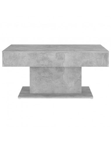 Tavolino da Salotto Grigio Cemento 96x50x45cm Legno Multistrato