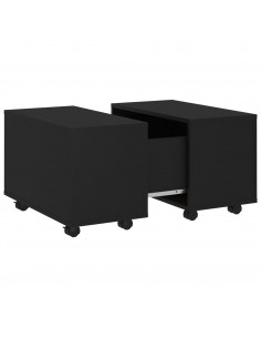 Tavolino da Salotto Nero 60x60x38 cm in Legno Multistrato 2