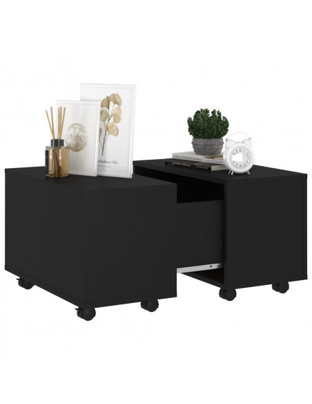 Tavolino da Salotto Nero 60x60x38 cm in Legno Multistrato