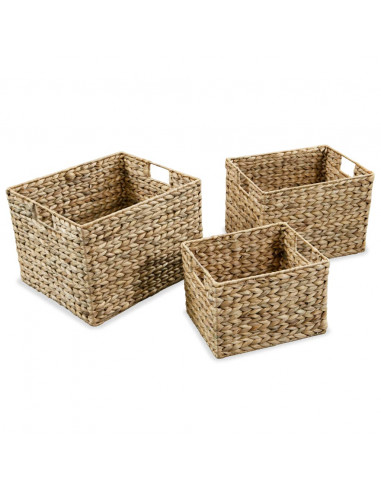 Set di Cesti Portaoggetti 3 pz in Giacinto d'Acqua