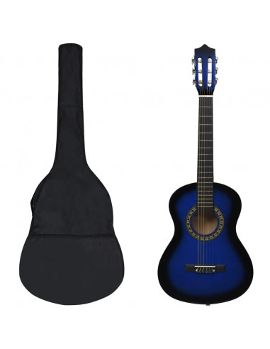 Set Chitarra Classica per Principianti 8 pz Blu 1/2 34"