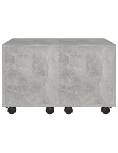 Tavolino da Salotto Grigio Cemento 60x60x38cm Legno Multistrato