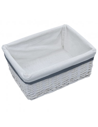 Set Cestini Impilabili 3 pz Bianchi in Salice