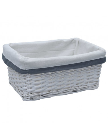 Set Cestini Impilabili 3 pz Bianchi in Salice