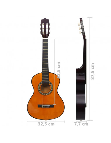 Set Chitarra Classica per Bambini e Principianti 8 pz 1/2 34"