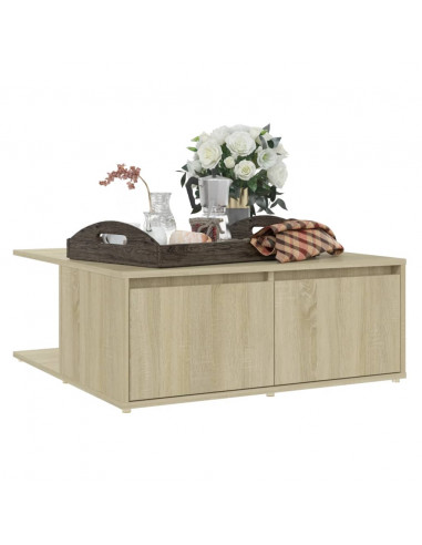 Tavolino da Salotto Rovere Sonoma 80x80x31 cm Legno Multistrato