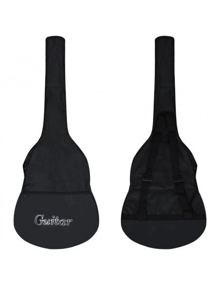 Set Chitarra Classica Western 12 pz con 6 Corde Nera 38"