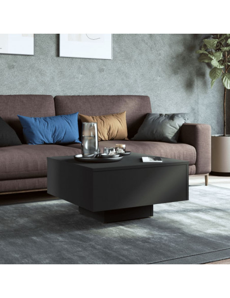 Tavolino da Salotto Nero 60x60x31,5 cm in Legno Multistrato
