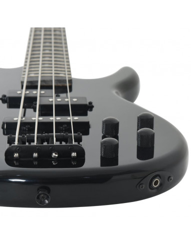 Basso Elettrico per Principianti con Custodia Nero 4/4 46"