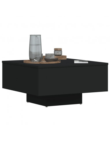 Tavolino da Salotto Nero 60x60x31,5 cm in Legno Multistrato