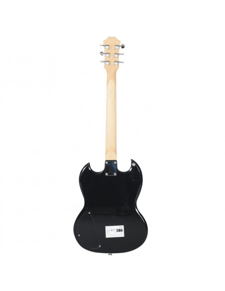 Chitarra Elettrica Principianti e Custodia Marrone Nera 4/4 39"