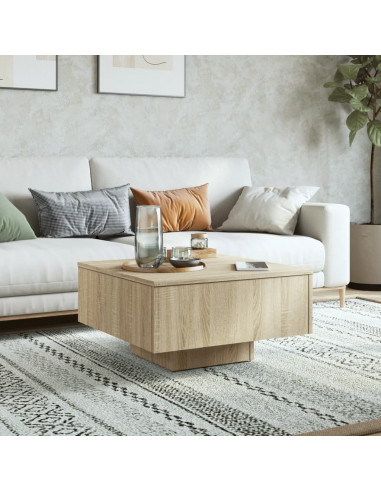 Tavolino Salotto Rovere Sonoma 60x60x31,5 cm Legno Multistrato