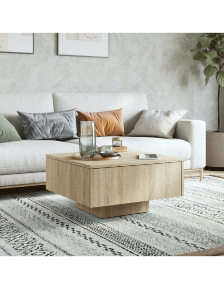 Tavolino Salotto Rovere Sonoma 60x60x31,5 cm Legno Multistrato