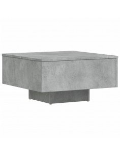 Tavolino da Salotto Grigio Cemento 60x60x31,5 Legno Multistrato 2