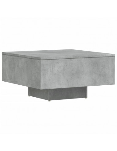 Tavolino da Salotto Grigio Cemento 60x60x31,5 Legno Multistrato