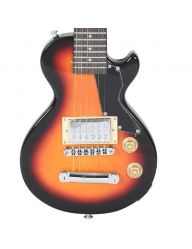 Chitarra Elettrica da Bambini con Custodia Marrone Nera 3/4 30"