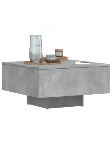 Tavolino da Salotto Grigio Cemento 60x60x31,5 Legno Multistrato