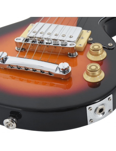 Chitarra Elettrica da Bambini con Custodia Marrone Nera 3/4 30"