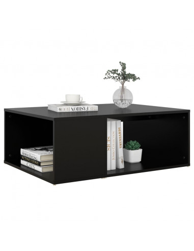 Tavolino da Salotto Nero 90x67x33 cm in Legno Multistrato