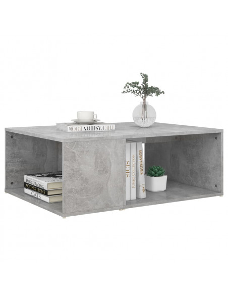 Tavolino da Salotto Grigio Cemento 90x67x33cm Legno Multistrato