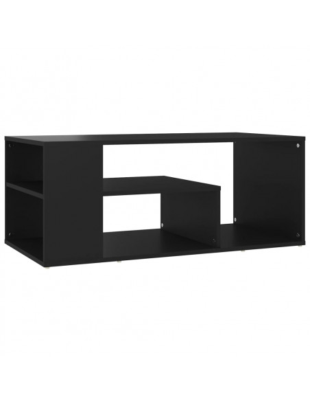 Tavolino da Salotto Nero 100x50x40 cm in Legno Multistrato