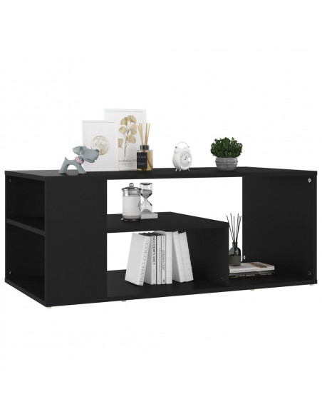 Tavolino da Salotto Nero 100x50x40 cm in Legno Multistrato