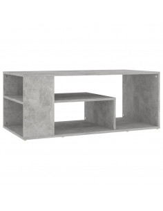Tavolino Salotto Grigio Cemento 100x50x40 cm Legno Multistrato 2