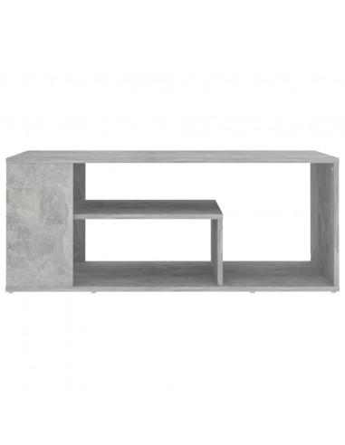 Tavolino Salotto Grigio Cemento 100x50x40 cm Legno Multistrato