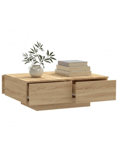 Tavolino da Salotto Rovere Sonoma 90x60x31 cm Legno Multistrato