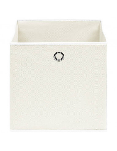 Scatole Portaoggetti 4pz Bianche 32x32x32 cm Tessuto