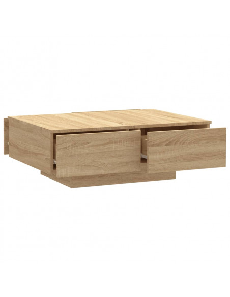 Tavolino da Salotto Rovere Sonoma 90x60x31 cm Legno Multistrato