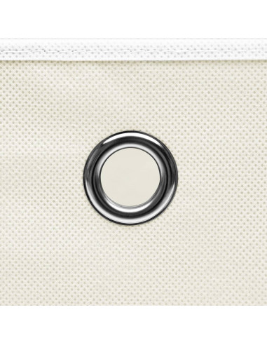 Scatole Portaoggetti 4pz Bianche 32x32x32 cm Tessuto