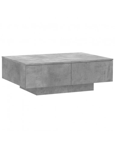 Tavolino da Salotto Grigio Cemento 90x60x31cm Legno Multistrato