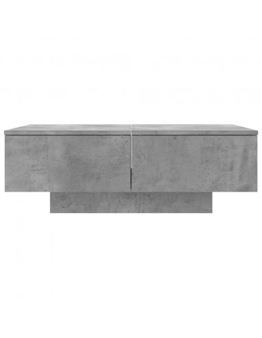 Tavolino da Salotto Grigio Cemento 90x60x31cm Legno Multistrato