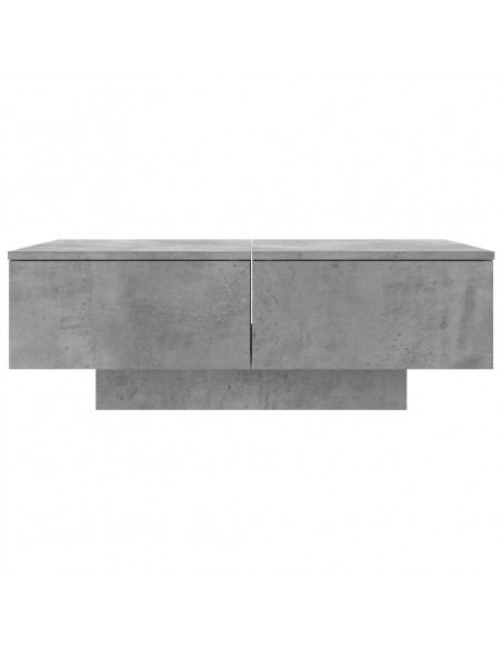 Tavolino da Salotto Grigio Cemento 90x60x31cm Legno Multistrato
