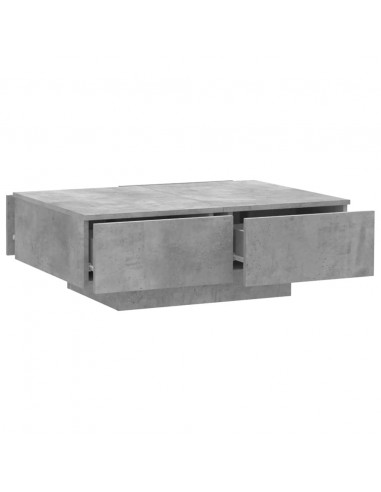 Tavolino da Salotto Grigio Cemento 90x60x31cm Legno Multistrato