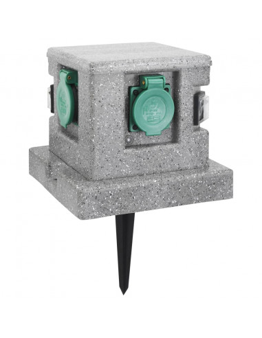 Presa Elettrica da Giardino con Sensore di Luce in Plastica