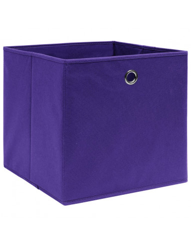 Scatole Portaoggetti 4pz Viola 32x32x32 cm Tessuto