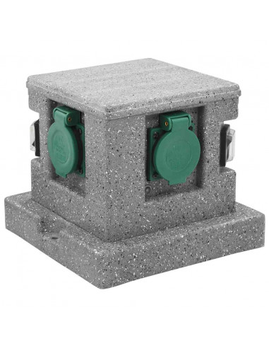 Presa Elettrica da Giardino con Sensore di Luce in Plastica