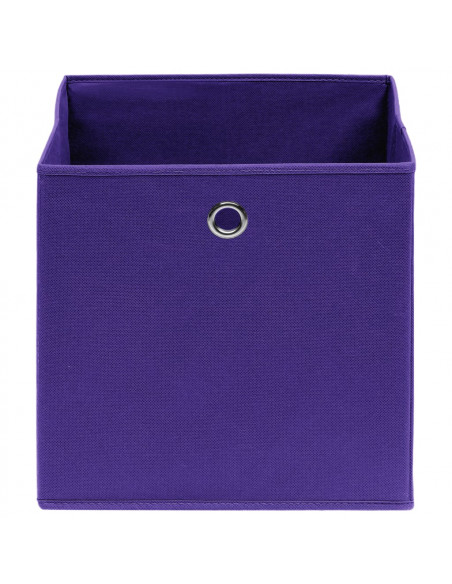 Scatole Portaoggetti 4pz Viola 32x32x32 cm Tessuto