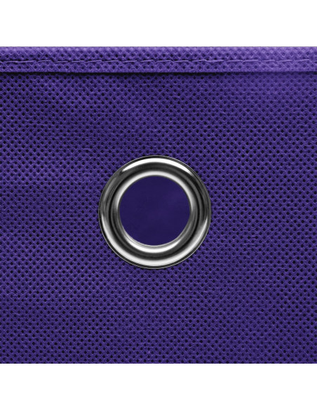 Scatole Portaoggetti 4pz Viola 32x32x32 cm Tessuto
