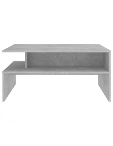 Tavolino da Salotto Grigio Cemento 90x60x42,5 cm in Truciolato