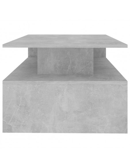 Tavolino da Salotto Grigio Cemento 90x60x42,5 cm in Truciolato